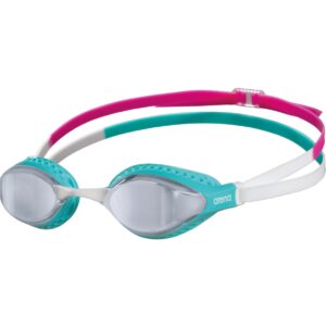 arena air speed mirror swimming goggles silver turquoise multi 1 975196